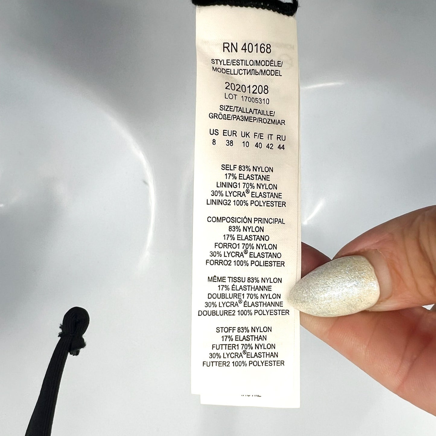 LAUREN RALPH LAUREN High Neck One-Piece Swimsuit 8 Black Beach Club Solids NWT