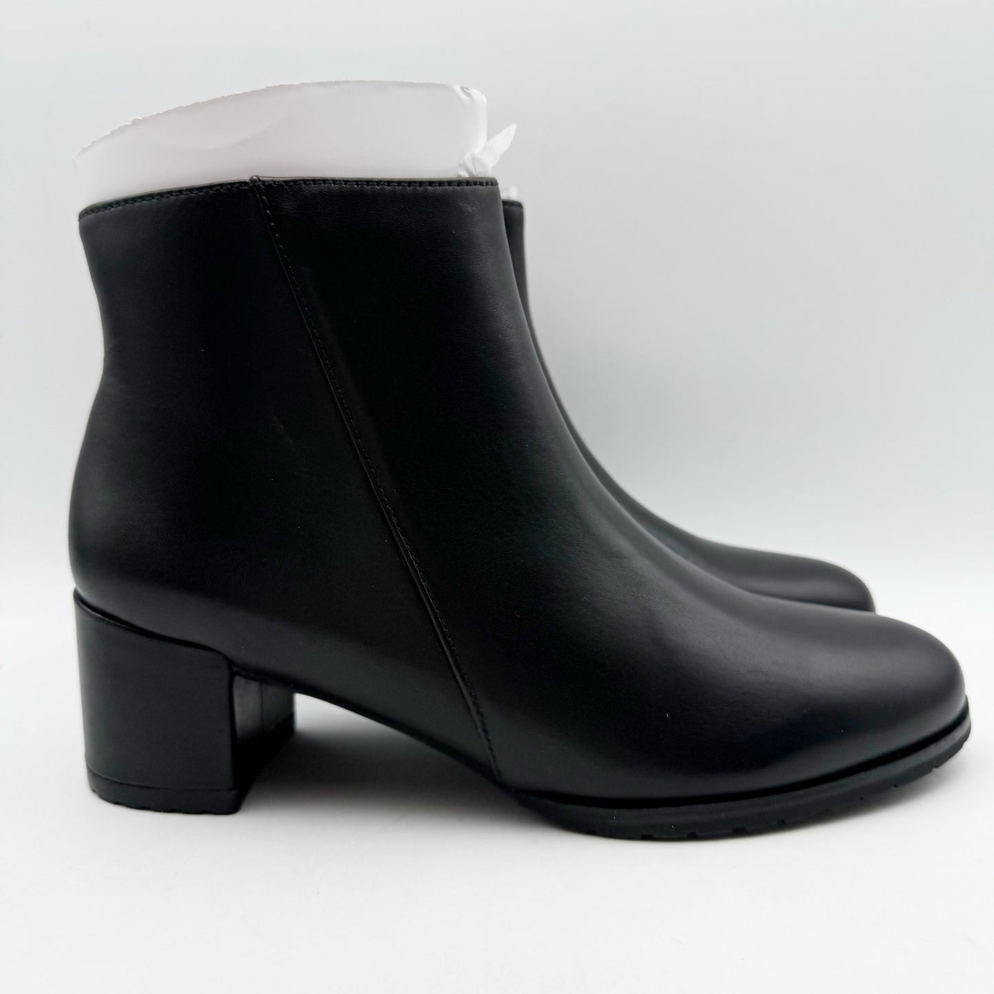 Naturalizer Womens Bay Bootie US 9 Wide EU 40 Black Leather Waterproof NWOB