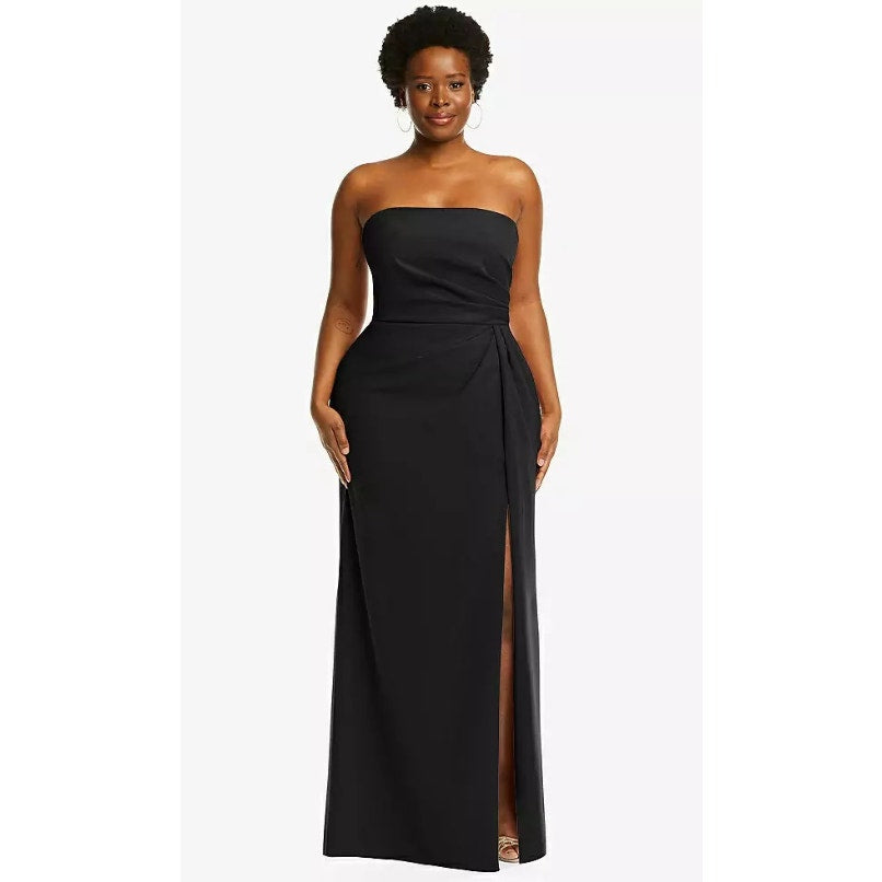 AFTER SIX Women's Strapless Wrap Trumpet Dress Size 4 Black 6873 Formal NWT