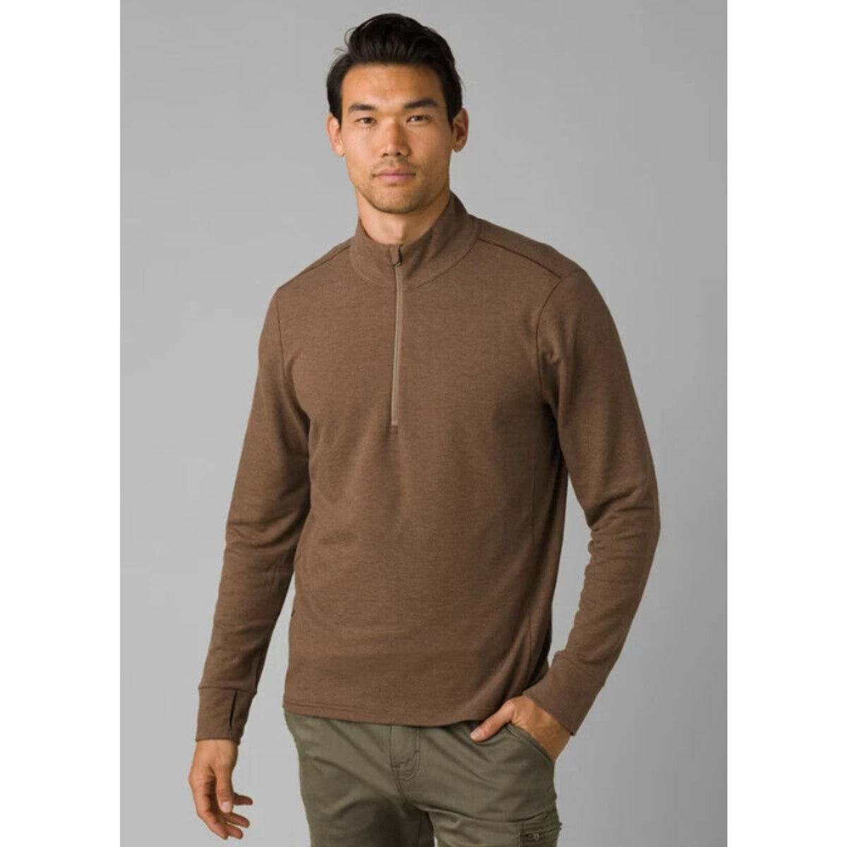 prAna Mens Altitude Tracker 1/4 Zip Pullover XXL Camel Tan Sweatshirt NWT