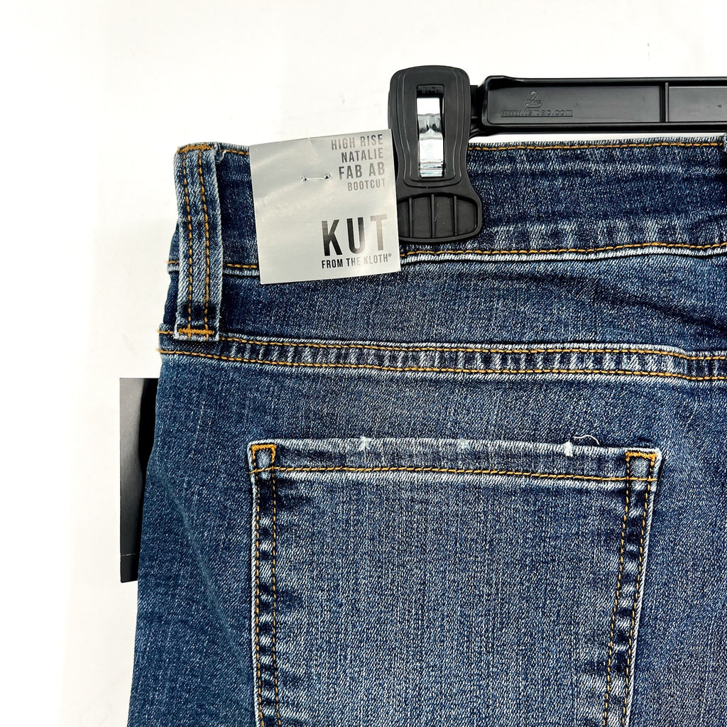 KUT FROM THE KLOTH Womens Natalie High Rise Bootcut Jean Size 10 Blue Allied NWT
