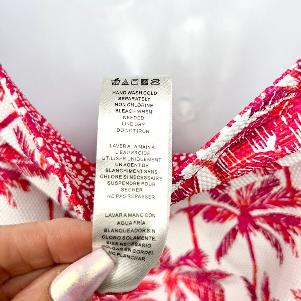 TOMMY BAHAMA Island Cays Halter Tankini XL Pink Maui Pointelle Reversible NWT
