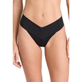 L*SPACE Women's Quinn Classic Bikini Bottom Small Black V Front NWT