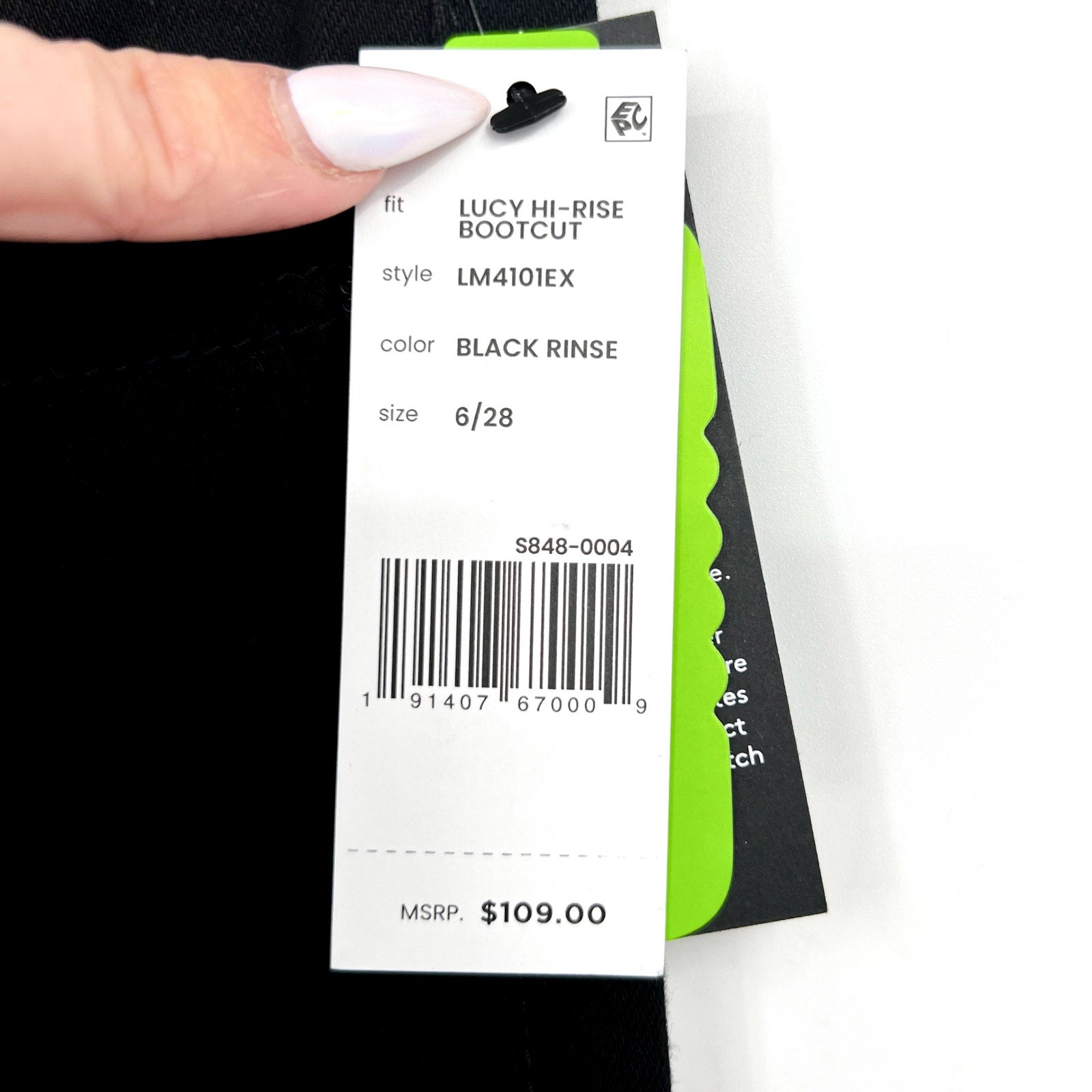 LIVERPOOL Women's Lucy Bootcut Jeans 6/28 Black Rinse High-Rise Stretch NWT