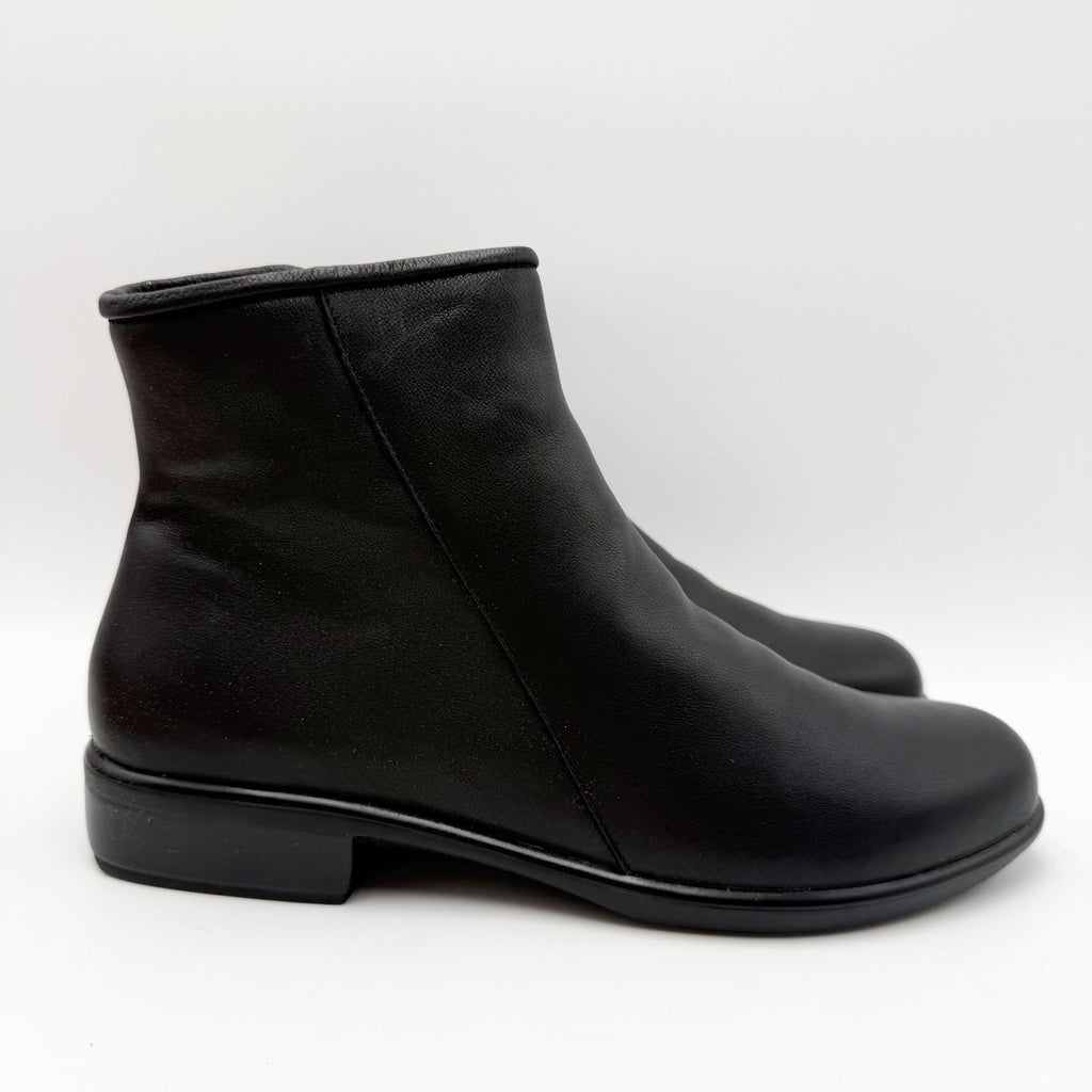 Naot Womens Norther Ankle Bootie US 8 EU 39 Black Leather Water Resistant NWOB