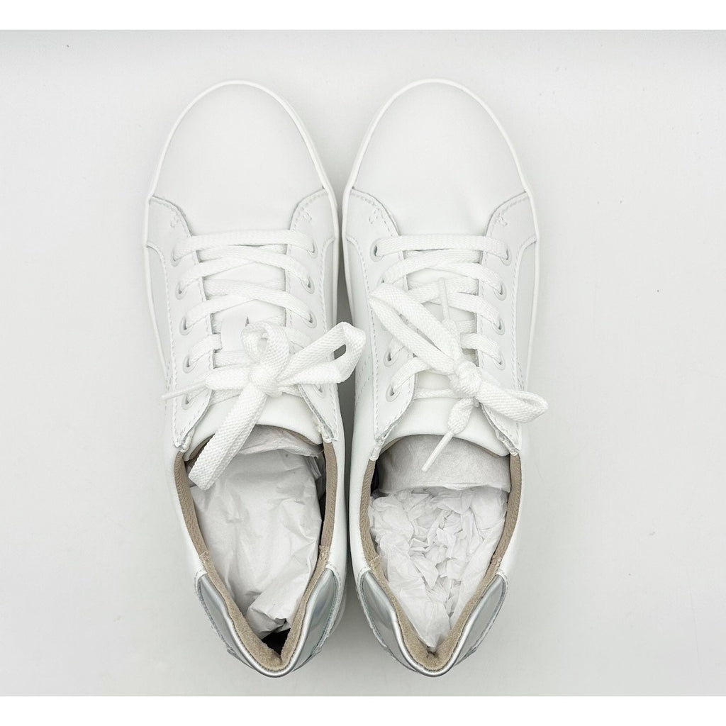 Naturalizer Women's Morrison Casual Sneakers Size 9 M White Silver Leather NIB
