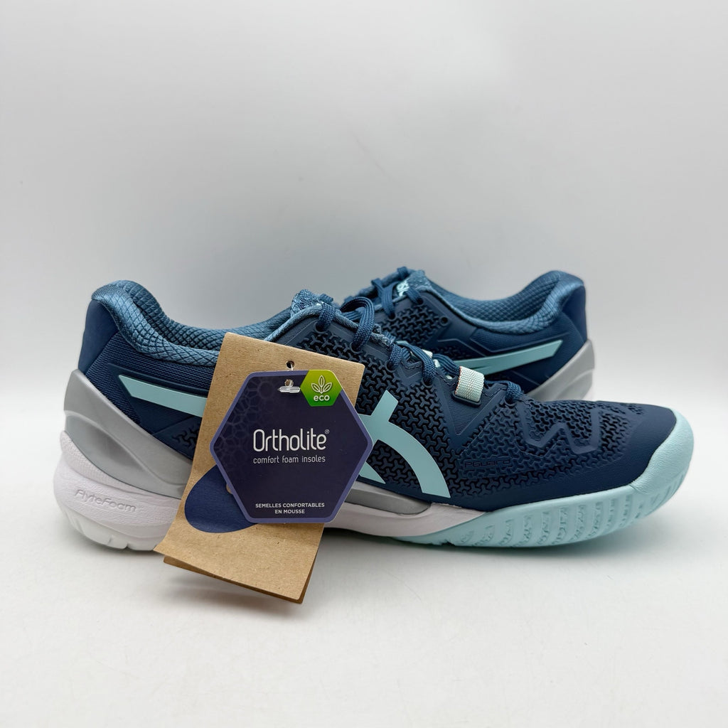 Asics Womens GEL-Resolution 8 Tennis Sneakers US 8 Blue Grey Athletic NWT