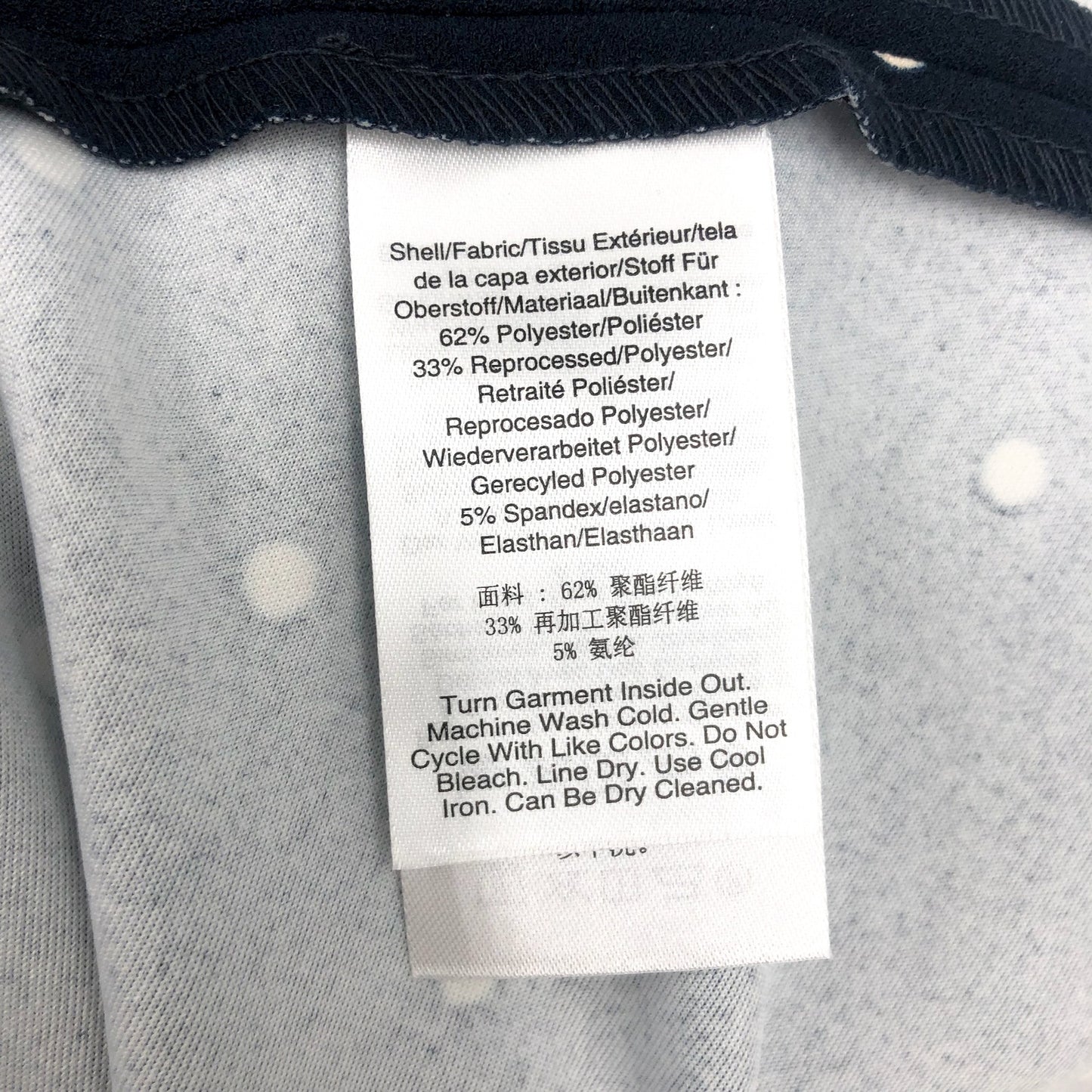 DKNY Women's Polka-Dot Puff-Sleeve Midi Dress Size 12 Navy Waist Tie Belt NWT