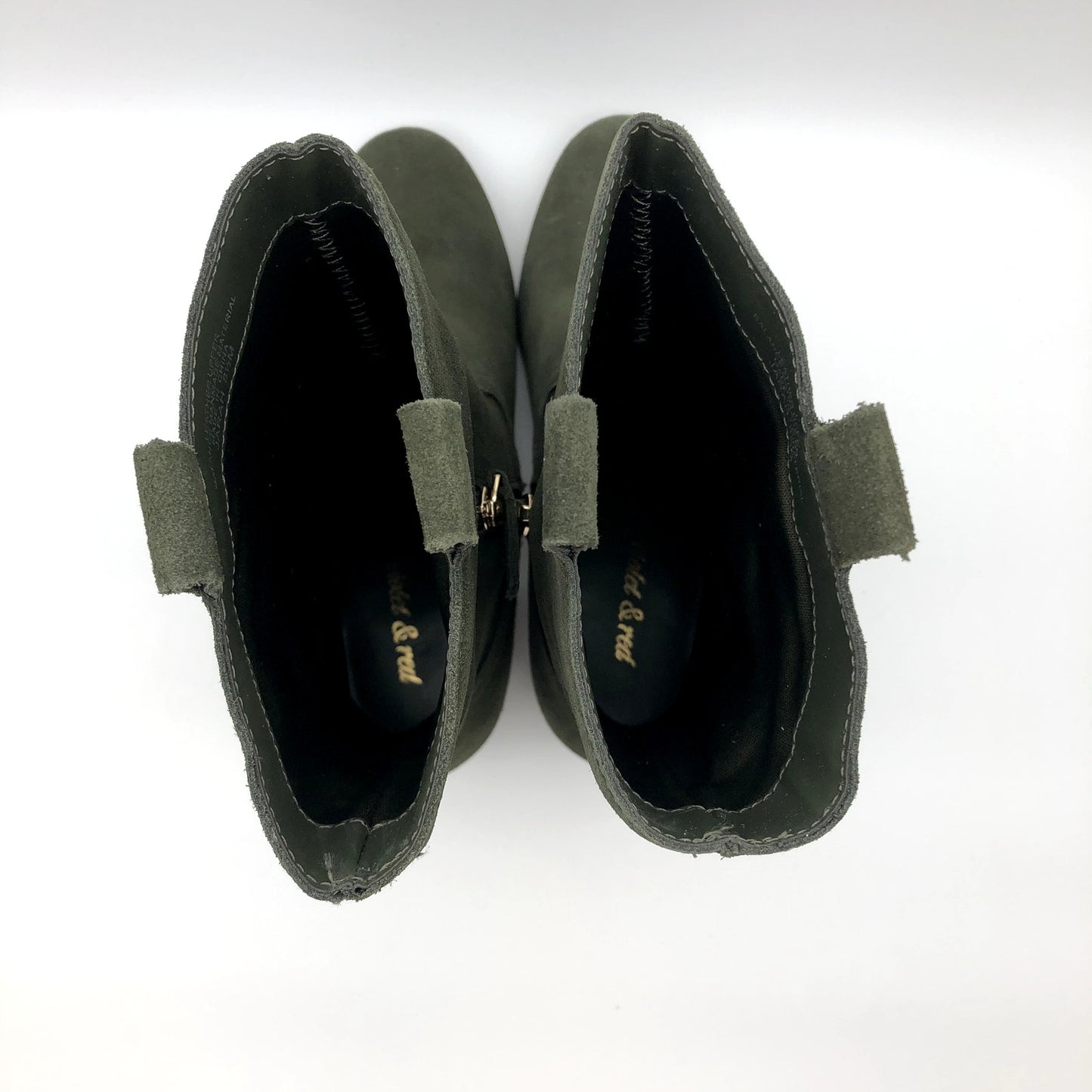 Violet & Red Womens Jarah Mid Calf Western Boot Size 6 Green Suede NWOB