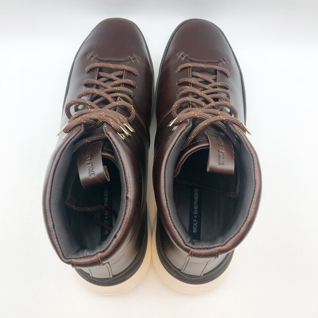 Wolf & Shepherd Mens Crossover Hiker WTZ Boots Size 10 Maple Brown Leather NIB