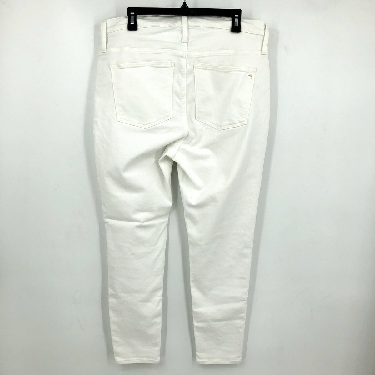 Madewell Womens Skinny Crop Jeans Size 33 US 16 Pure White 9" Mid-Rise MD097 NWT