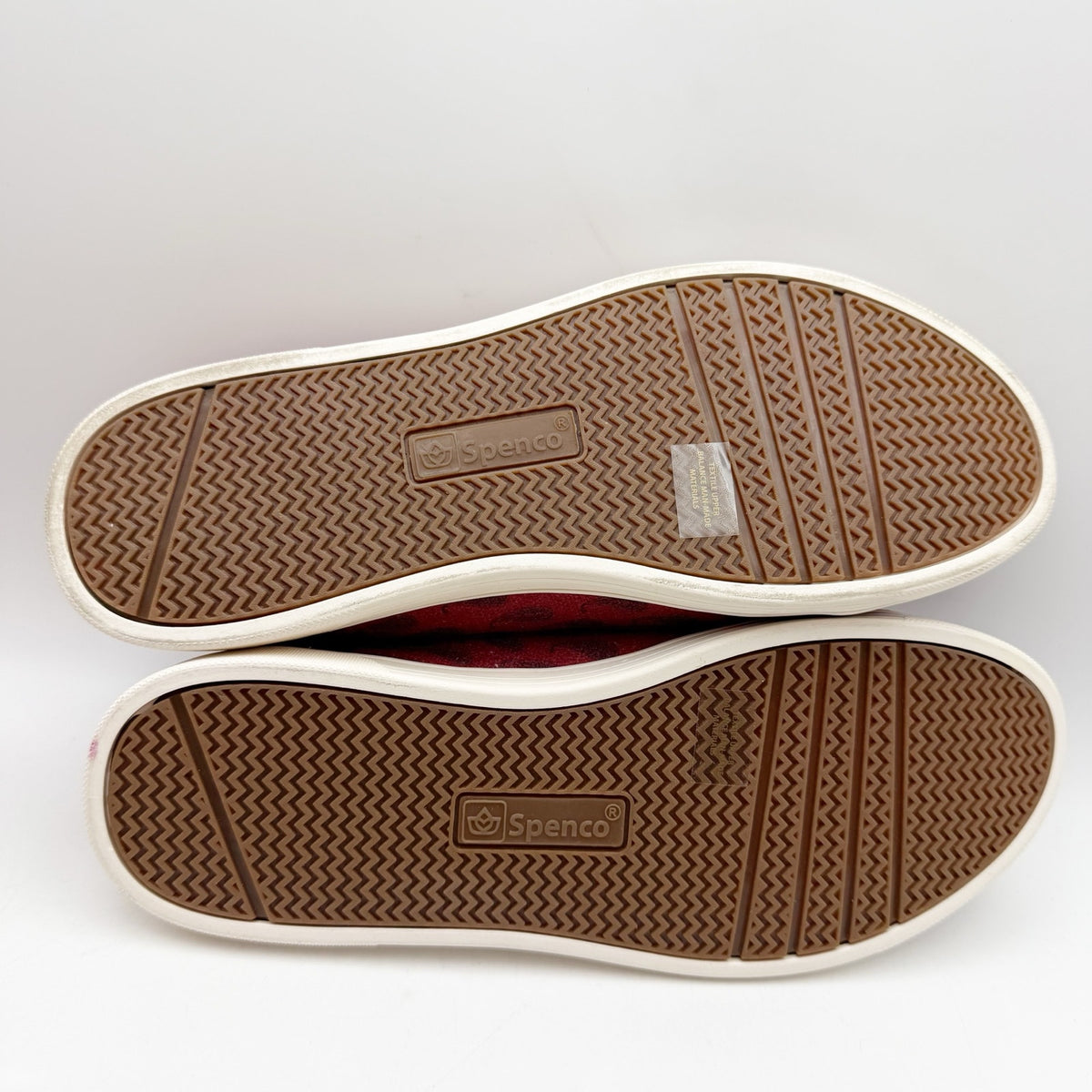 Spenco Womens Santa Maria Batik Sneakers Size 8 Red Canvas Casual Slip On NIB