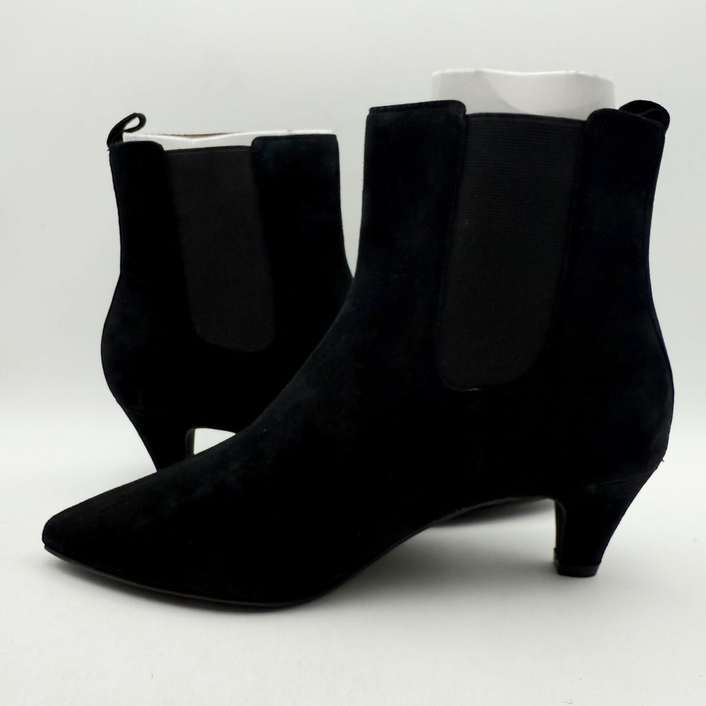 Dune London Womens Obvious Ankle Bootie EU 40 US 10 Black Suede NIB