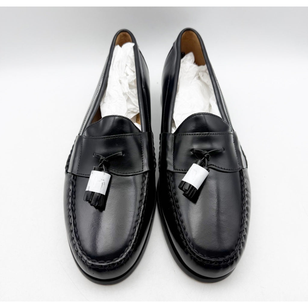 JOHNSTON & MURPHY Mens Hayes Tassel Dress Loafers Size 11.5 Black Leather NWOB
