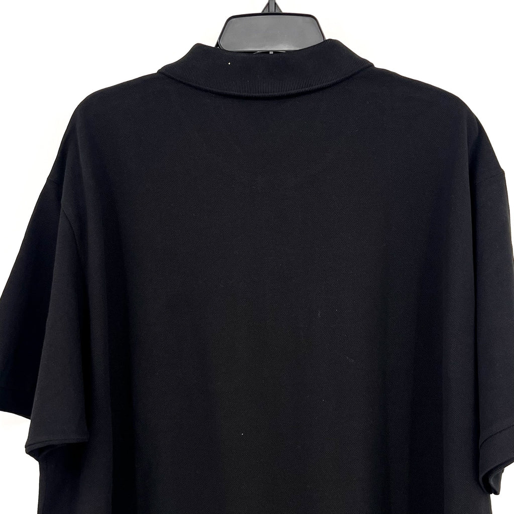 LACOSTE Men's Classic Fit Pique Polo Shirt Size 9 4XL Black Organic Cotton NWT