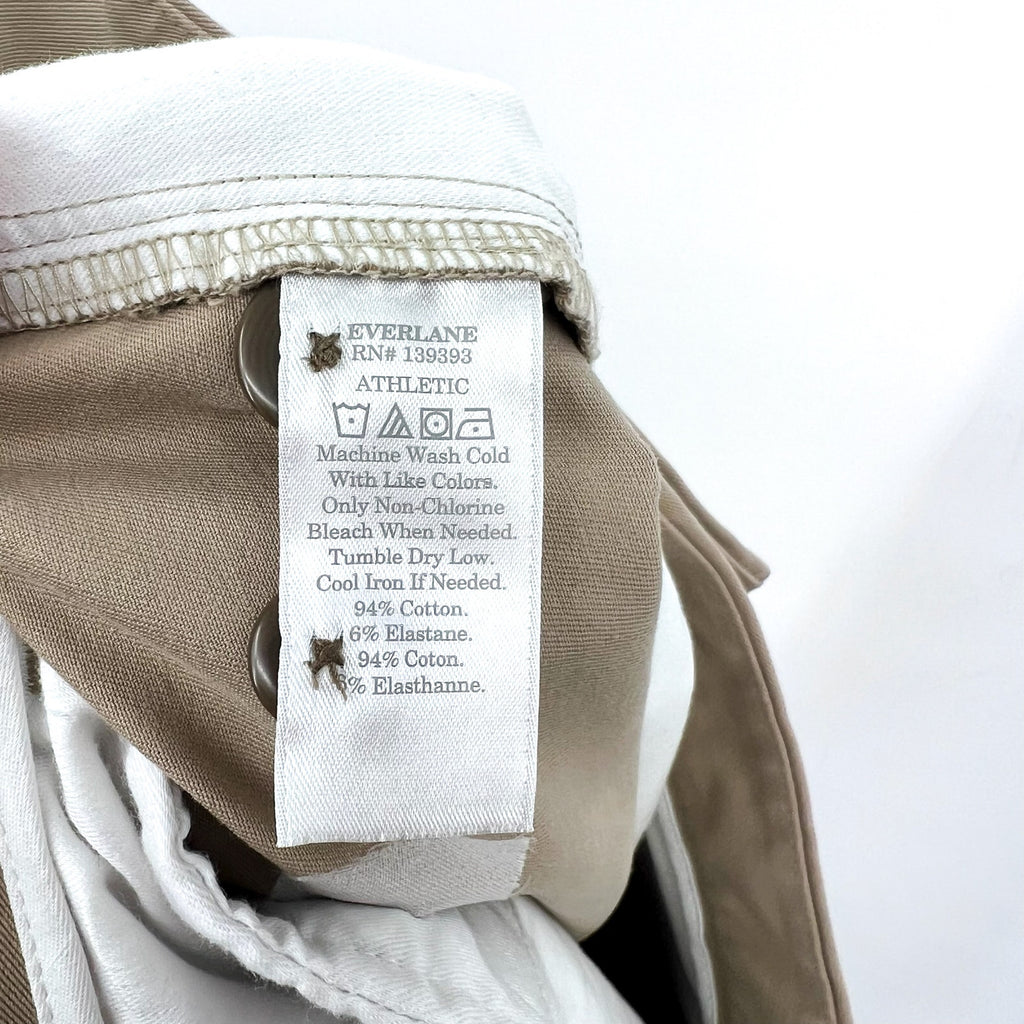 EVERLANE Men's Uniform Performance Chino 36x30 Khaki Tan Athletic Fit Pants NWT