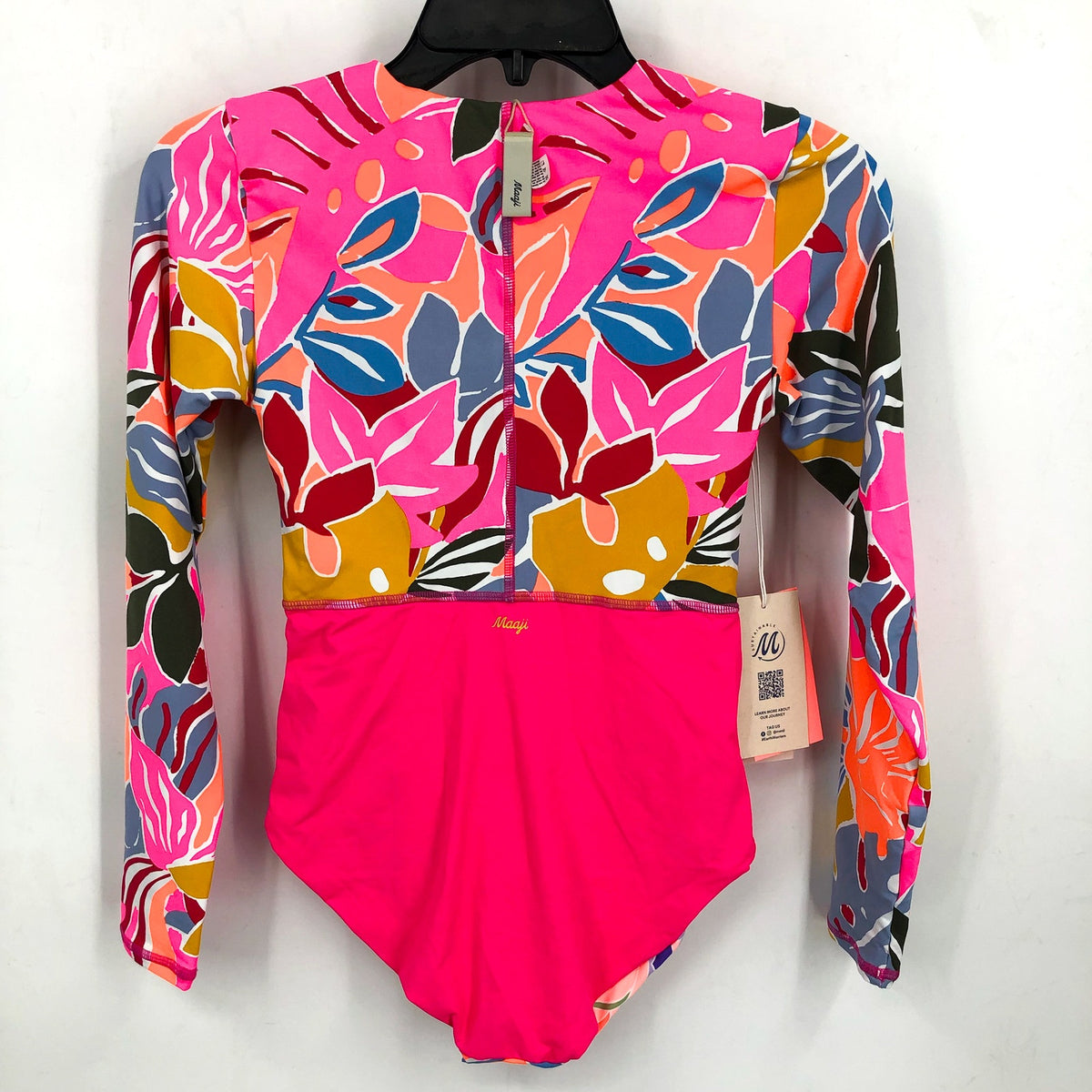 MAAJI Girls Miku Reversible Long Sleeve One Piece Size 14 Pink Jungle Rain NWT