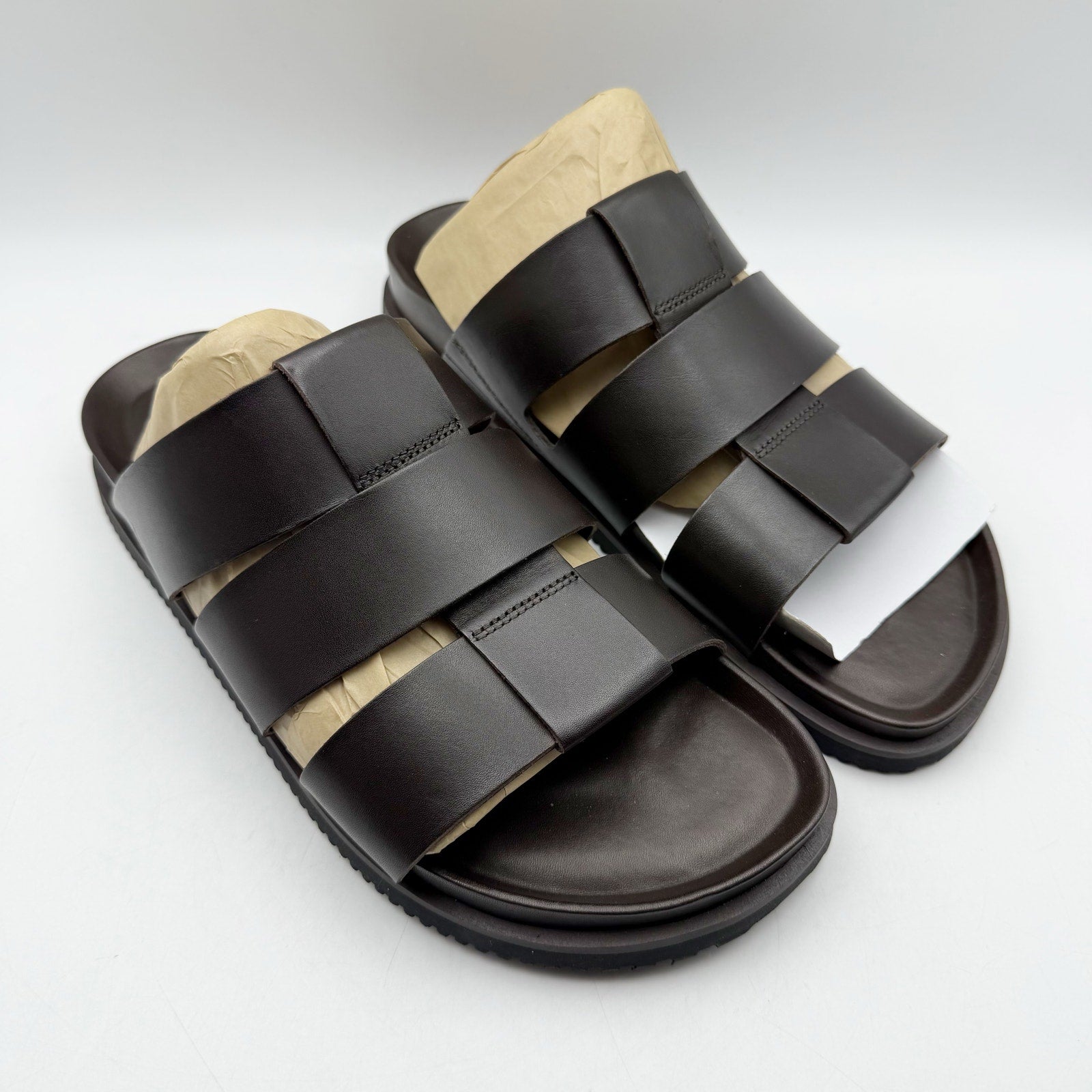 Allen Edmonds Mens Davis Sandals US 9 EU 43 Dark Brown Leather Fisherman NIB