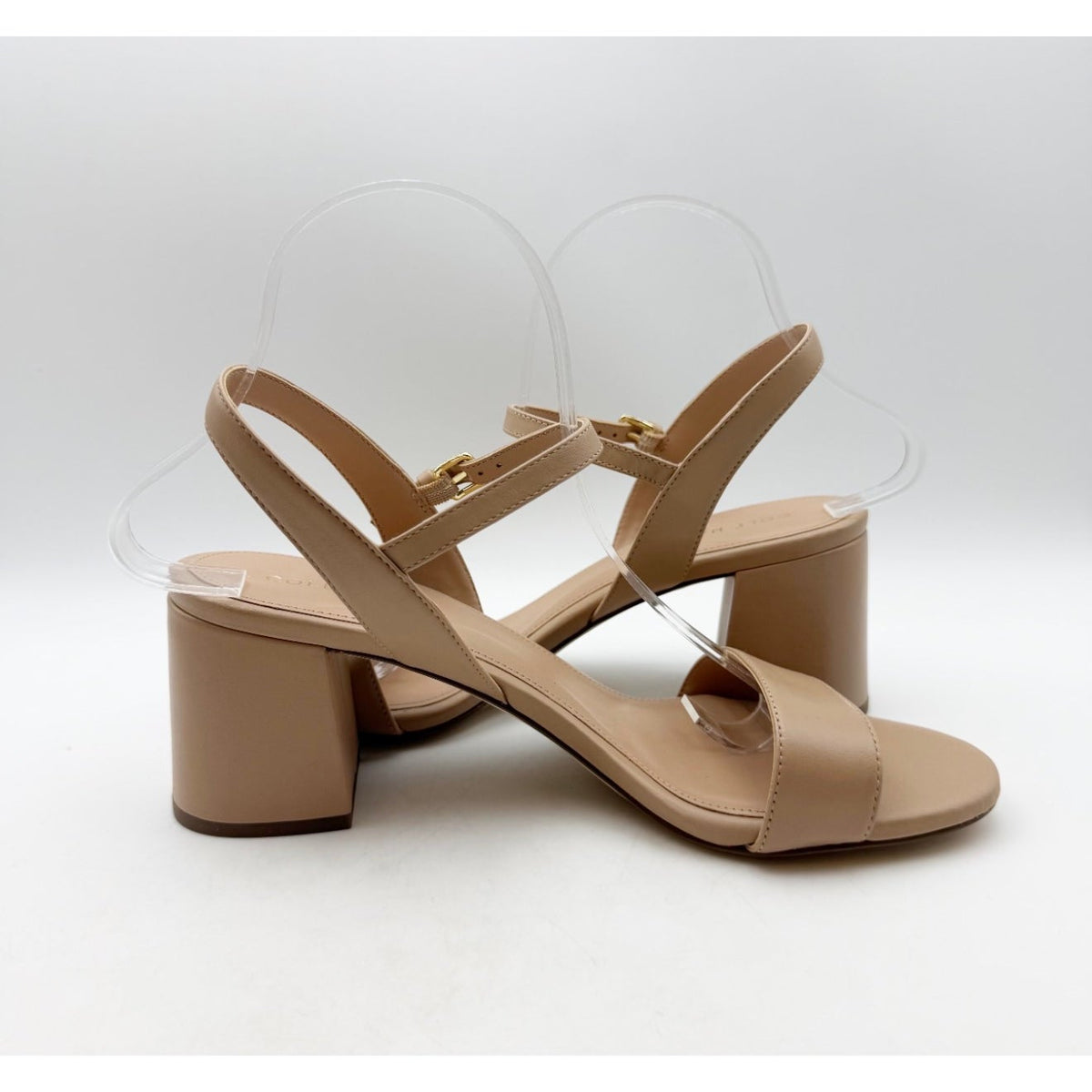 Cole Haan Womens Josie Heeled Sandals Size 8.5 Beige Nude Leather NIB