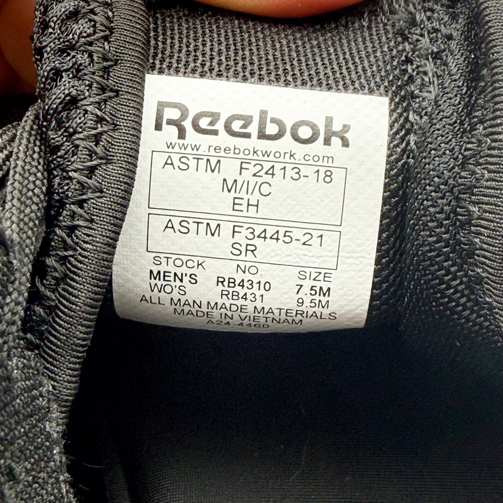 Reebok Work Fusion Flexweave Sneaker WOMENS 9.5 MENS 9.5 Black EH Comp Toe SR NIB