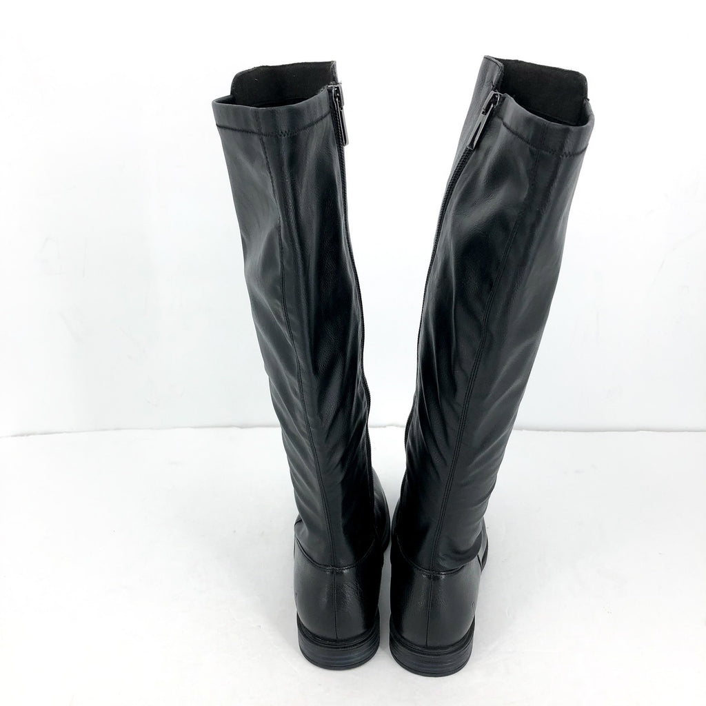 Hush Puppies Womens Jaylin Knee High Boots US 5.5 EU 36.5 Black Leather NWOB