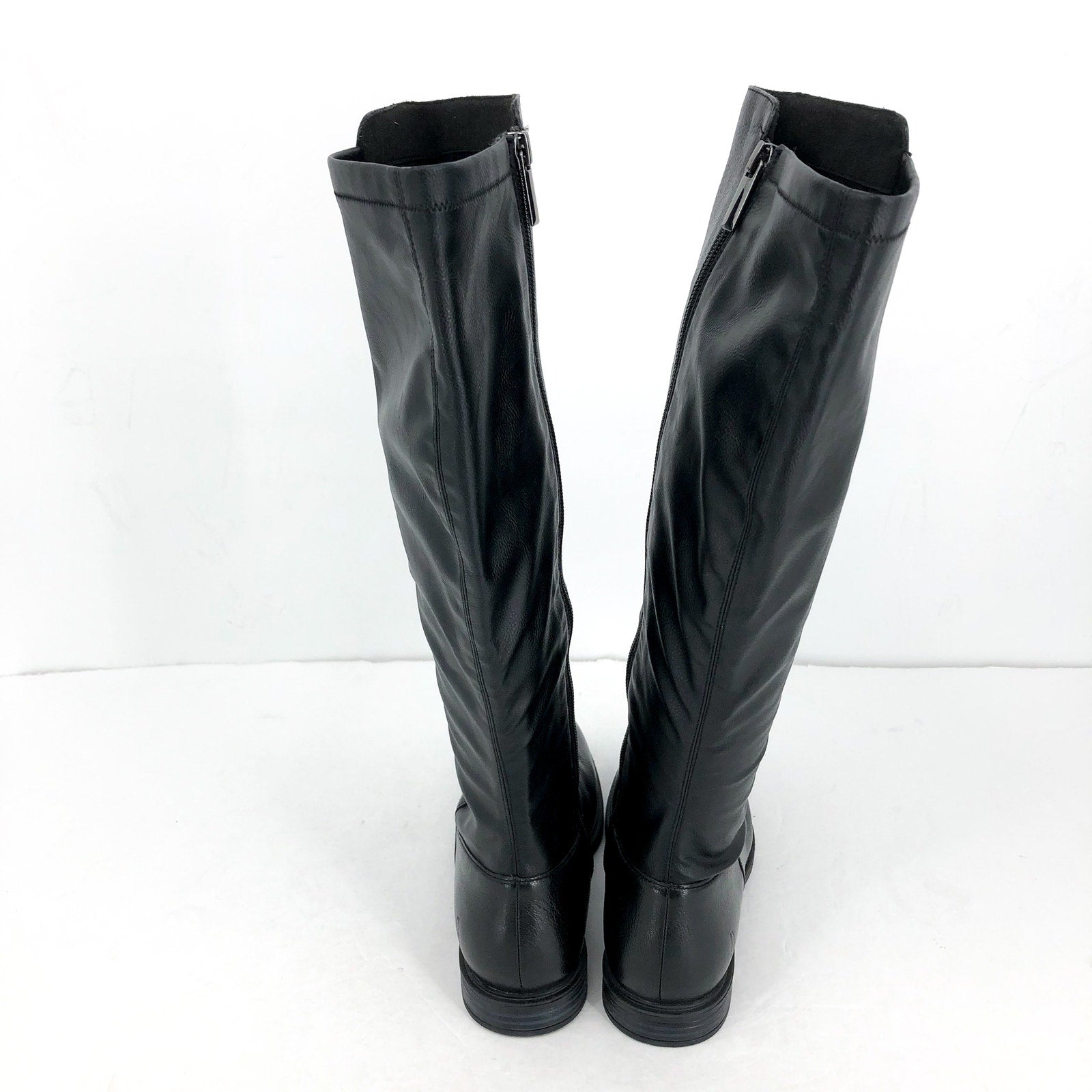 Hush Puppies Womens Jaylin Knee High Boots US 5.5 EU 36.5 Black Leather NWOB