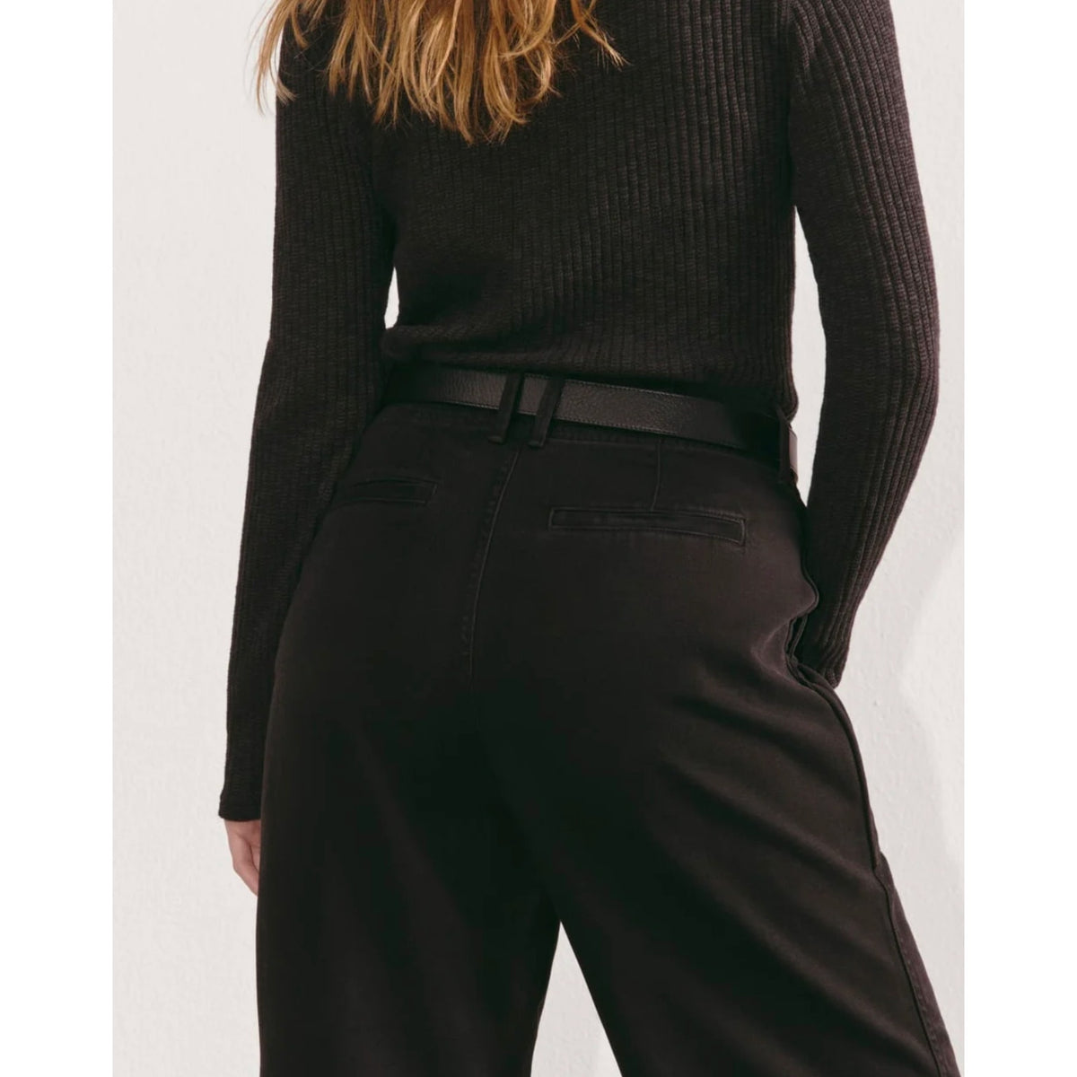 EVERLANE Women's The Utility Pant Size 6 Black Buttersoft Tapered Leg NWT