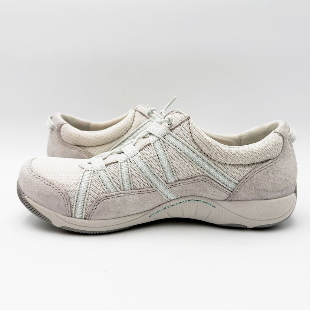 Dansko Womens Harlyn Casual Sneakers EU 39 US 8.5-9 White Ecru Suede NIB