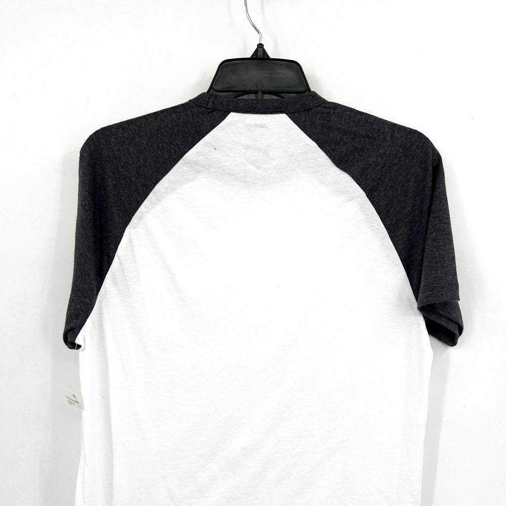 ABOUND Men's Raglan Baseball T-shirt XS White Grey Crewneck Short Sleeve NWOT