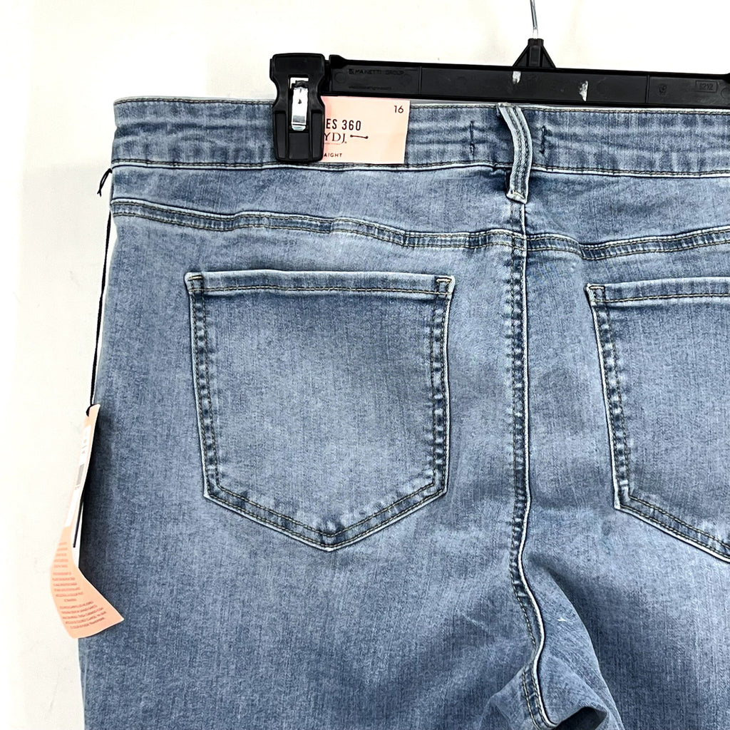 NYDJ Curves 360 Womens Slim Straight Crop Jeans Size 16 Charmed Light Blue NWT