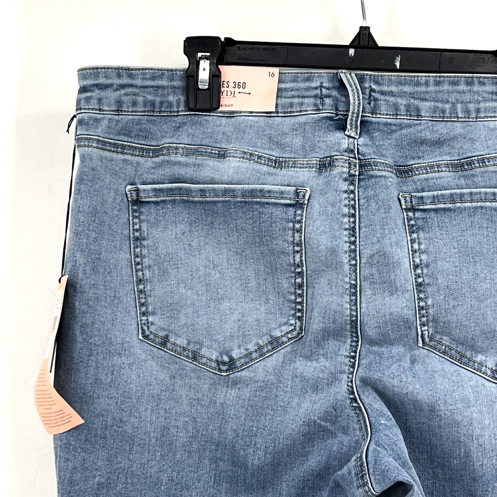 NYDJ Curves 360 Womens Slim Straight Crop Jeans Size 16 Charmed Light Blue NWT