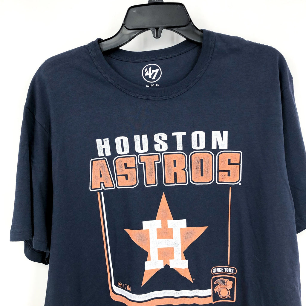 47 BRAND Men's Houston Astros Borderline Franklin T-Shirt XL Atlas Blue NWT