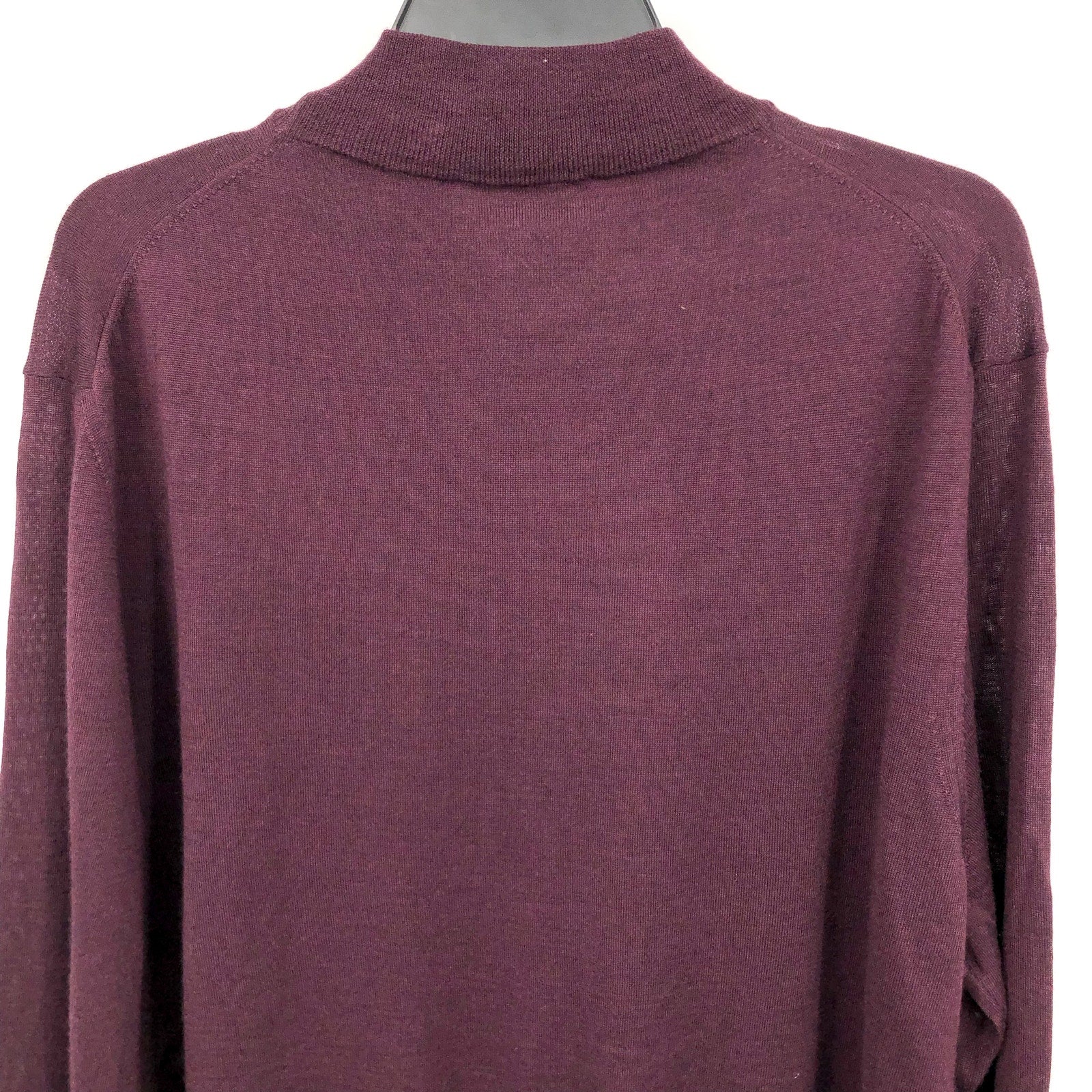 JACK VICTOR Mens Beaudry Sweater XL Plum Purple Wool Silk Cashmere Mock Neck NWT