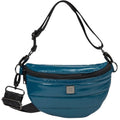 THINK ROYLN Women's Shining Star Crossbody Belt Bag Glossy Teal Blue NWT