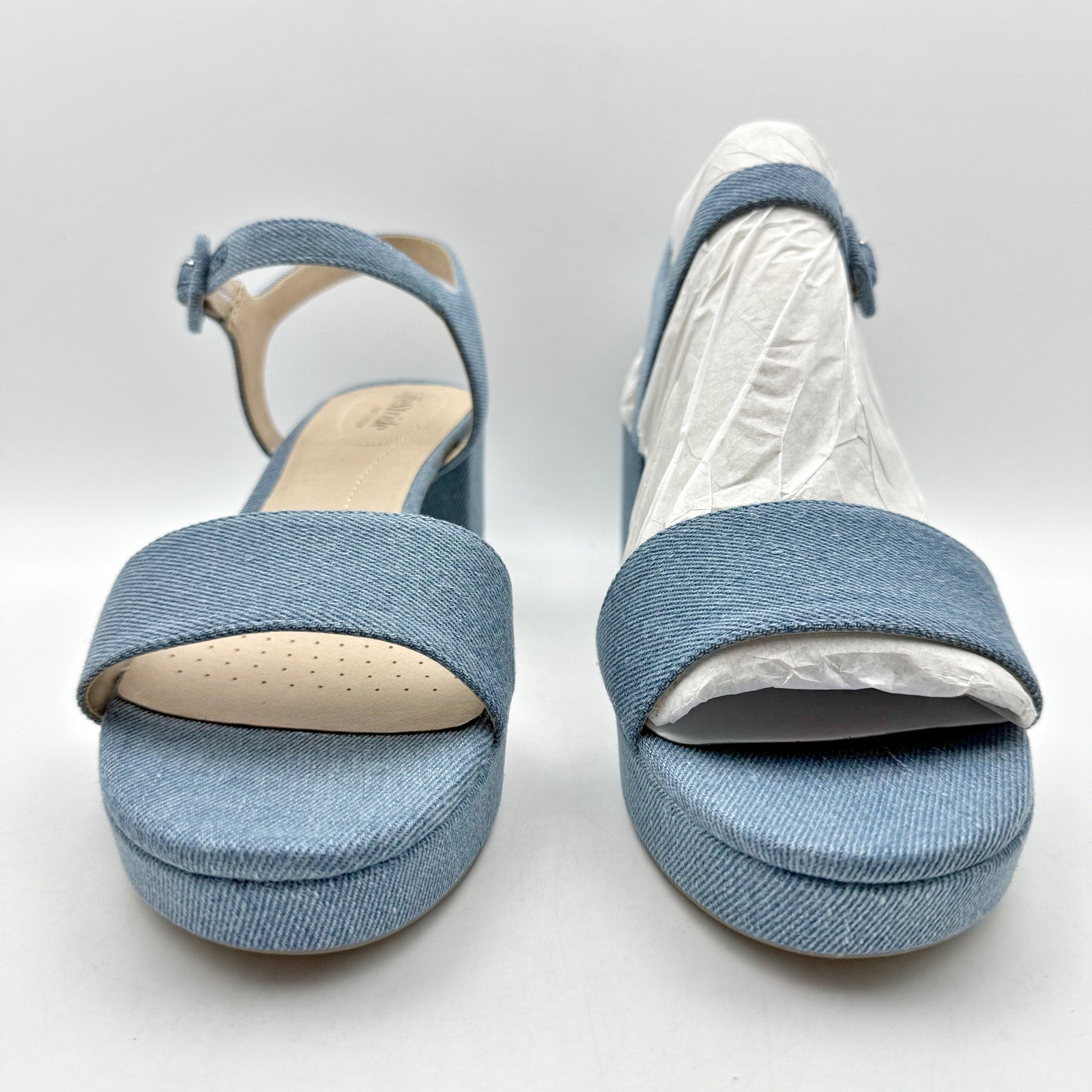 LifeStride Womens Rhythmn Heel Pumps US 11 M EU 42 Denim Blue Leather NIB