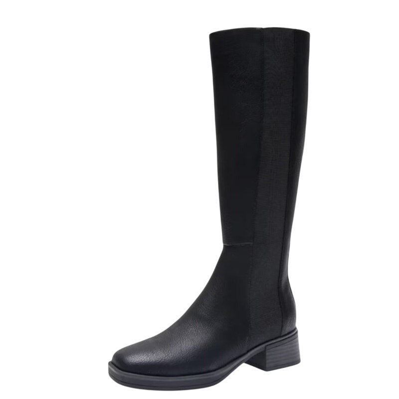 Aerosoles Womens Daria Knee High Boots US 7 M Black Vegan Leather NIB