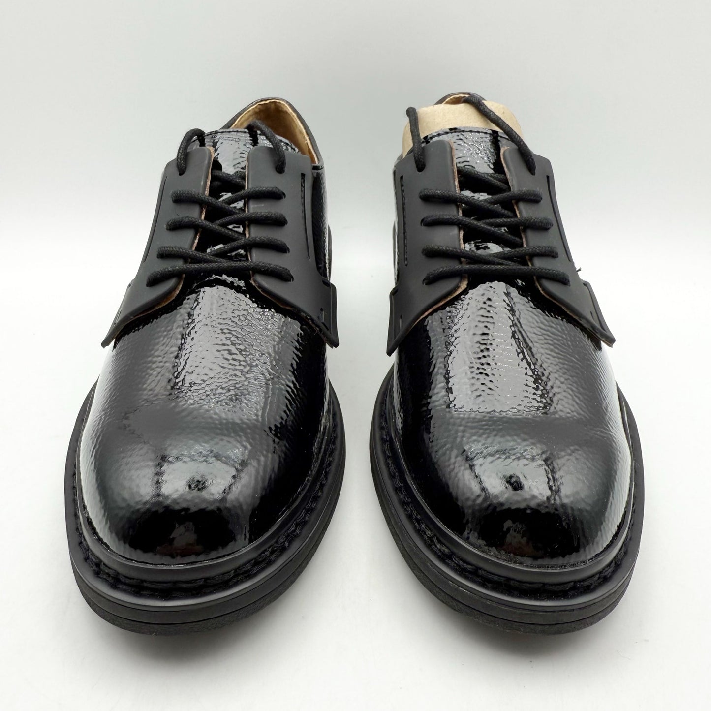 Franco Sarto Womens Sendra Lug Sole Derby Shoes US 7.5 M EU 37.5 Black NIB