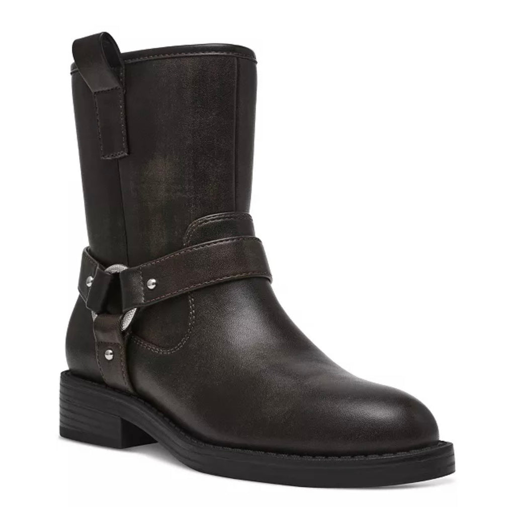 DV by Dolce Vita Womens Poca Harness-Strap Moto Boots Size 7 M Brown NWOB
