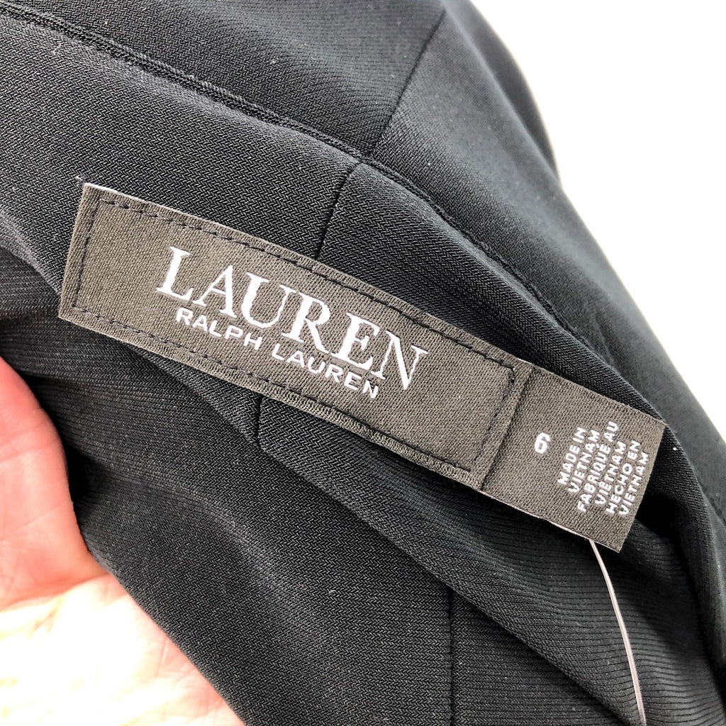 LAUREN RALPH LAUREN Off-the-Shoulder Gown Size 6 Black Jersey Dress Formal NWT