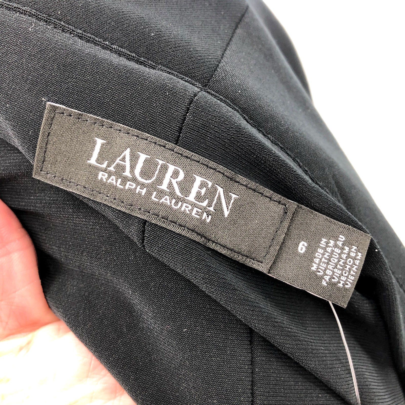 LAUREN RALPH LAUREN Off-the-Shoulder Gown Size 6 Black Jersey Dress Formal NWT