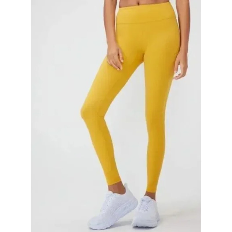 OUTDOOR VOICES Women's SuperForm Full Length Leggings Small Yellow Cider NWT
