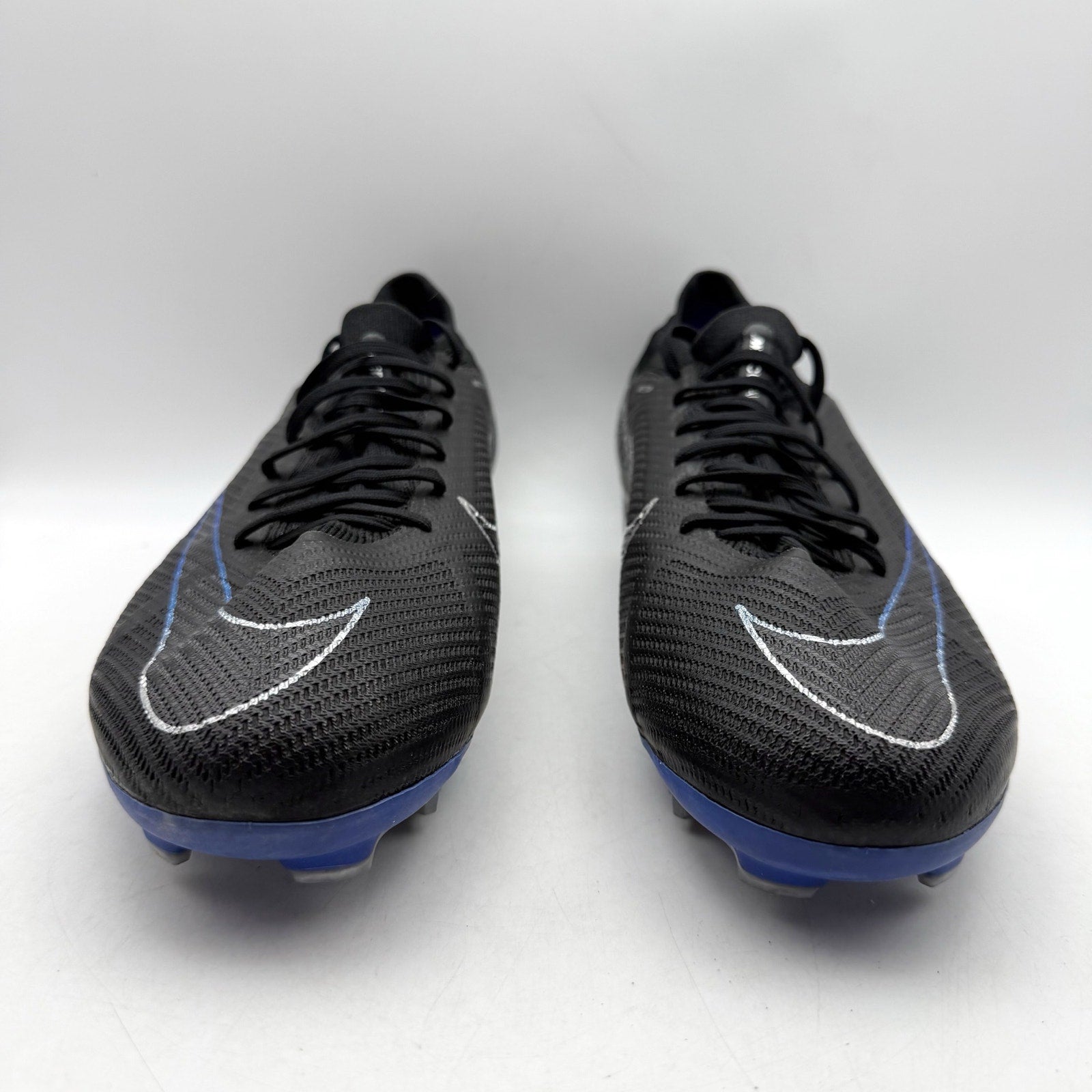 Nike Mens Zoom Mercurial Vapor 15 Pro FG Soccer Cleats US 12 Black Blue NWOB