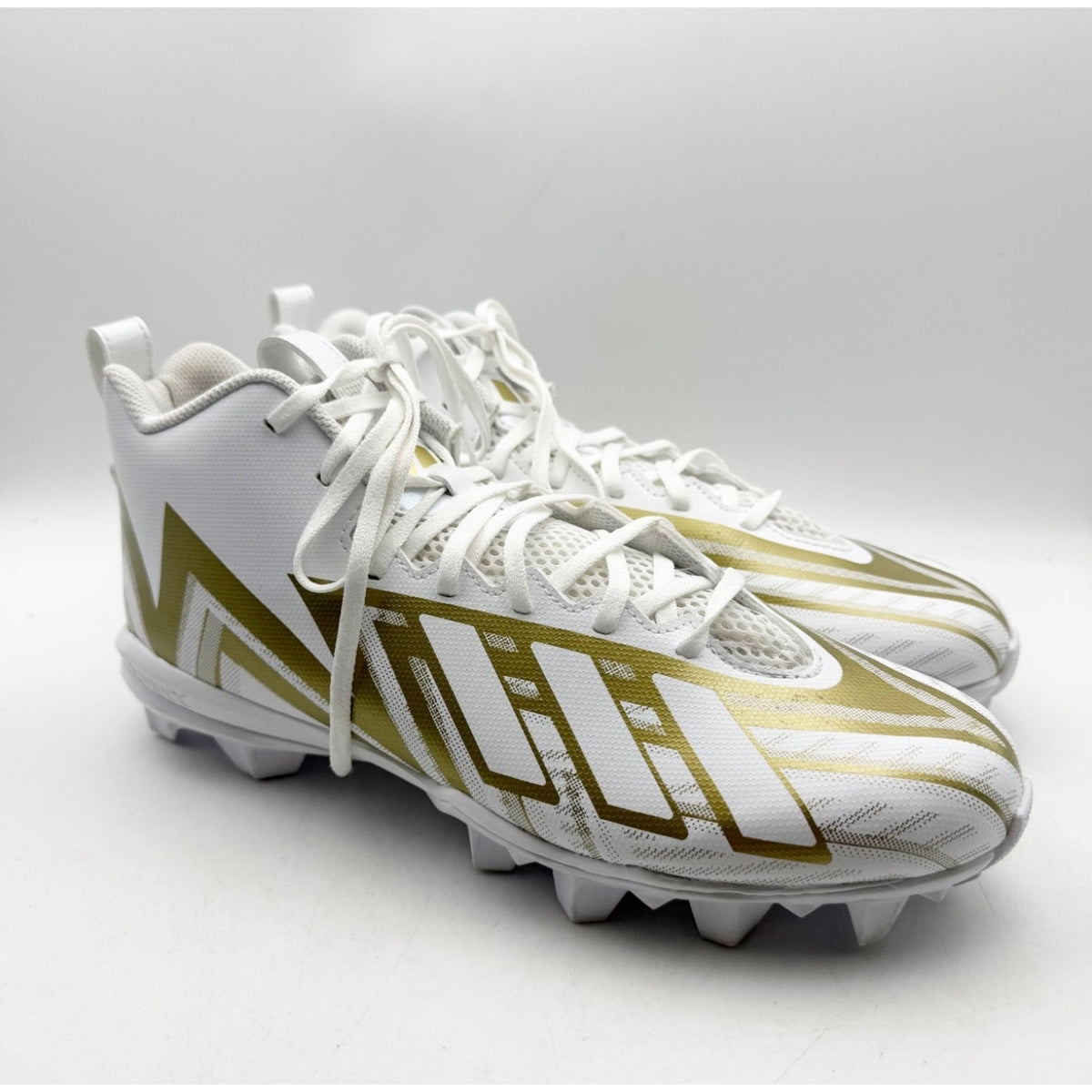Adidas Men's Freak Spark MD 23 Football Cleats Size 11 White Gold Athletic NWOB