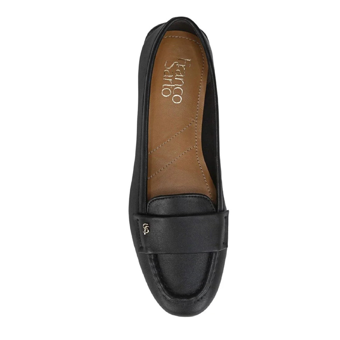 Franco Sarto Womens Faris Slip On Flats Size 6.5 Black Faux Leather NIB