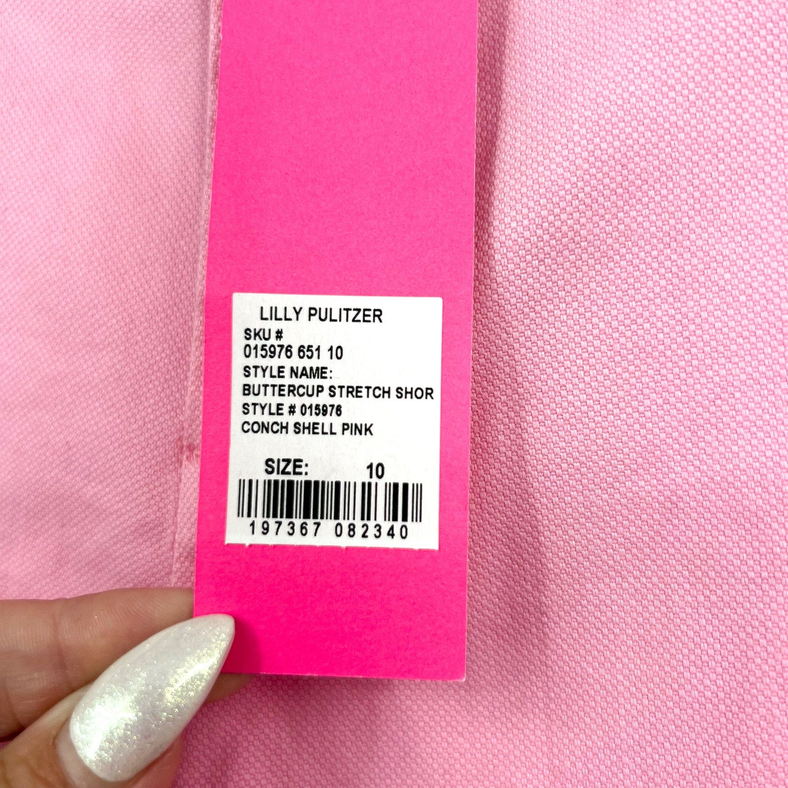 LILLY PULITZER 5" Buttercup Scallop Hem Shorts Size 10 Conch Shell Pink NWT