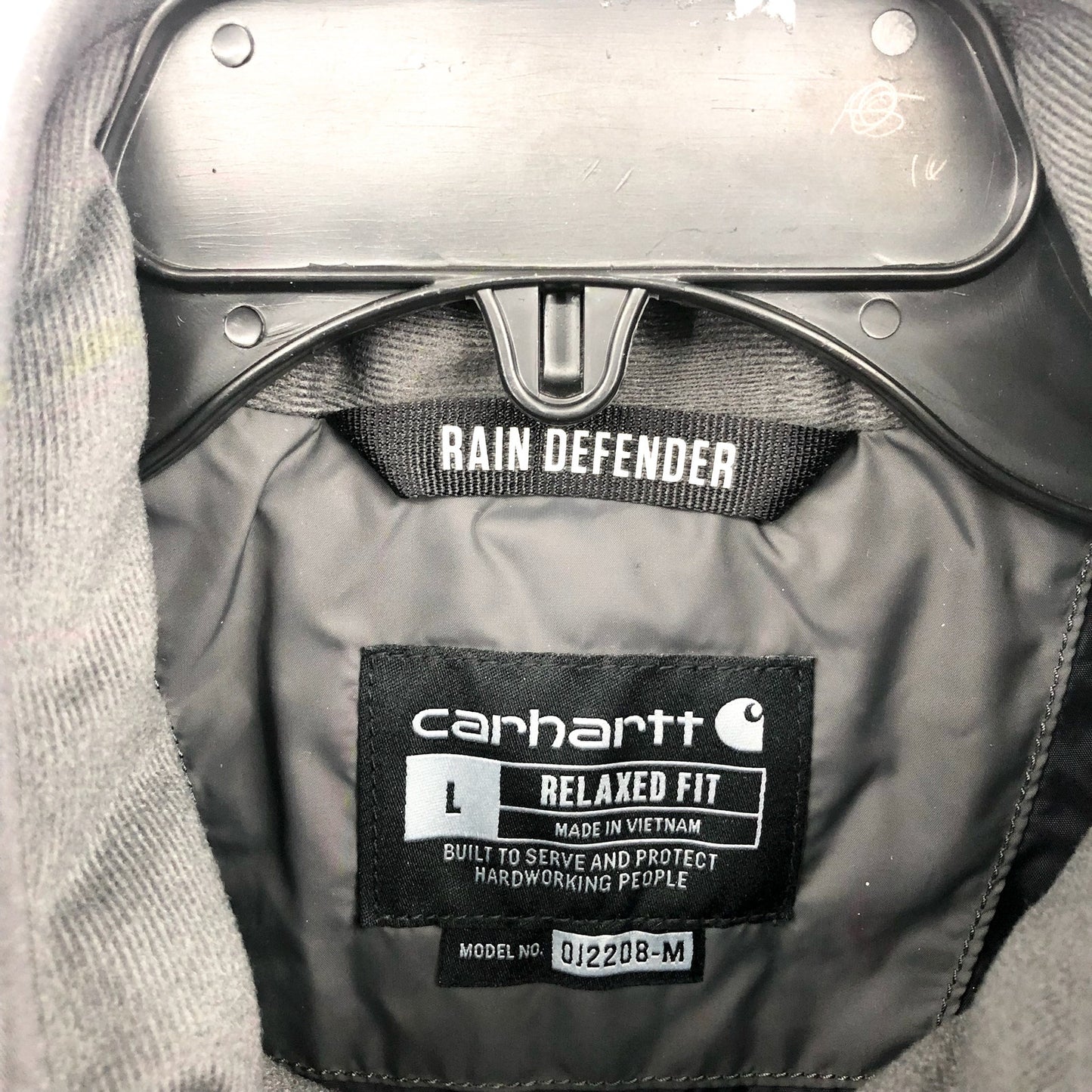 CARHARTT Rain Defender Insulated Jacket Large Grey Relaxed Fit Lightweight NWT