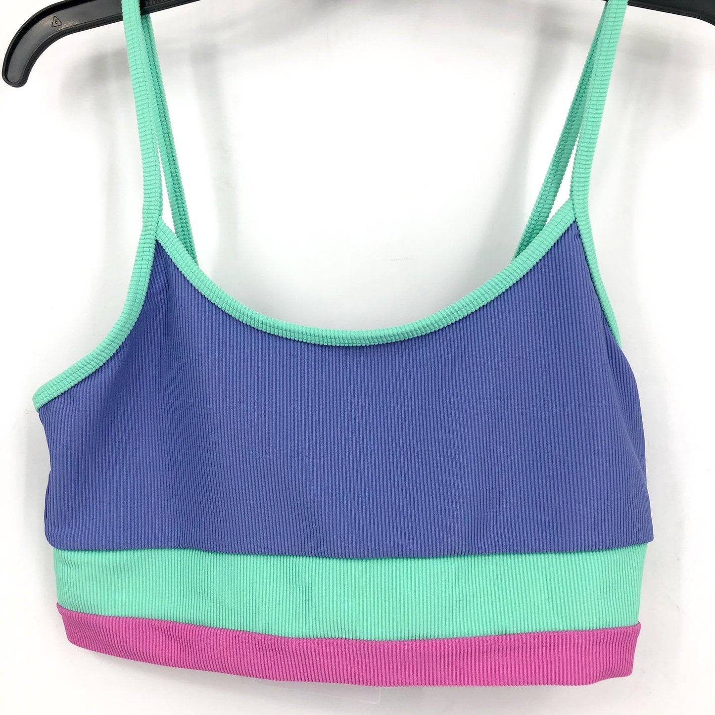 BEACH RIOT Women's Eva Top Size Small Blue High Tide Colorblock Scoop Neck NWT