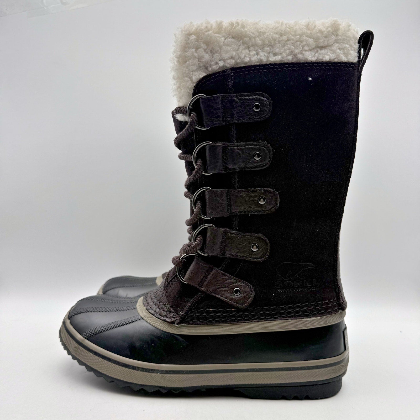 Sorel Women Joan Of Arctic Boots US 5 Purple Faux Fur Insulated Waterproof NWOB