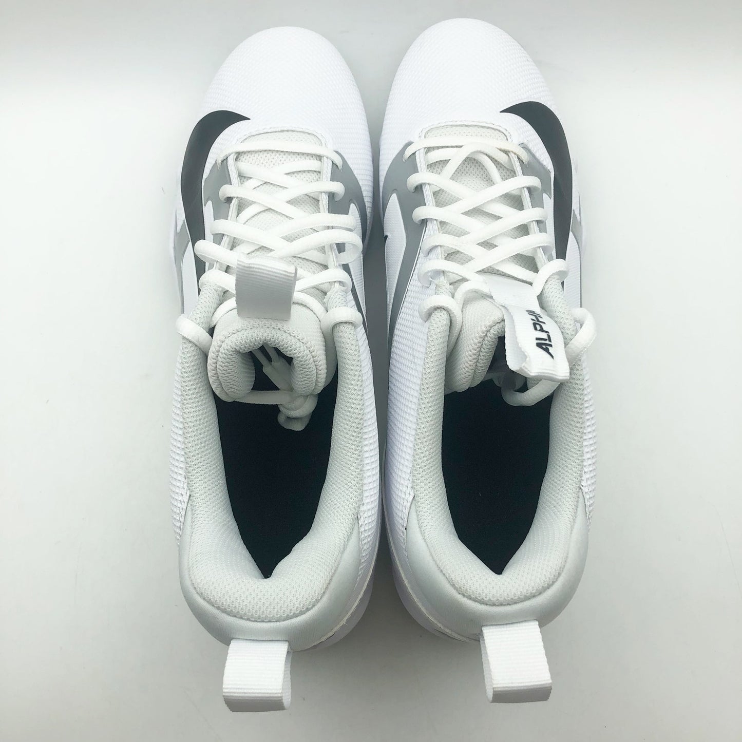 Nike Mens Alpha Menace 4 Shark Football Cleats Size 13 White Black NWOB