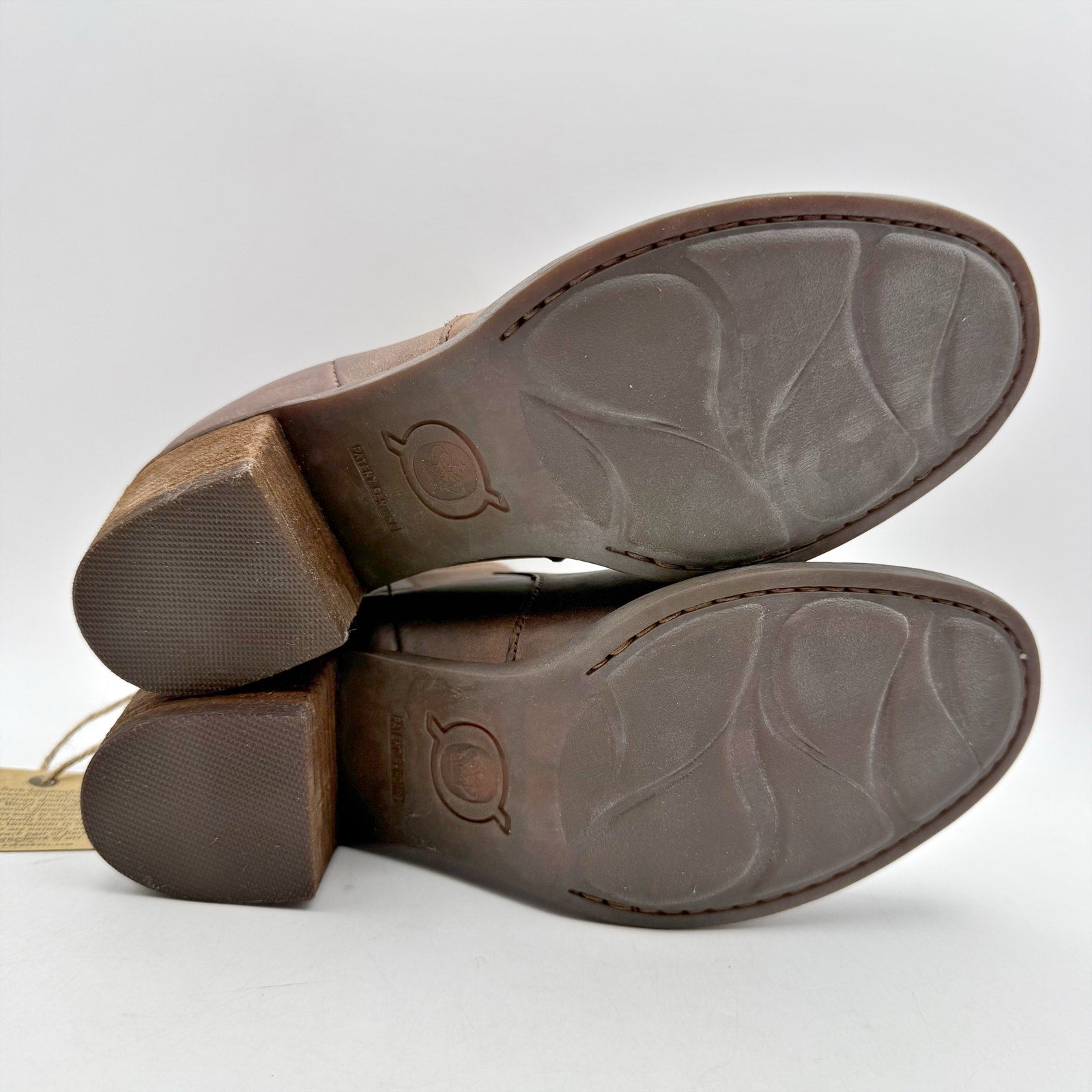 Born Womens Reece Ankle Booties Size 6.5 M EU 37 Brown Leather Boots NIB